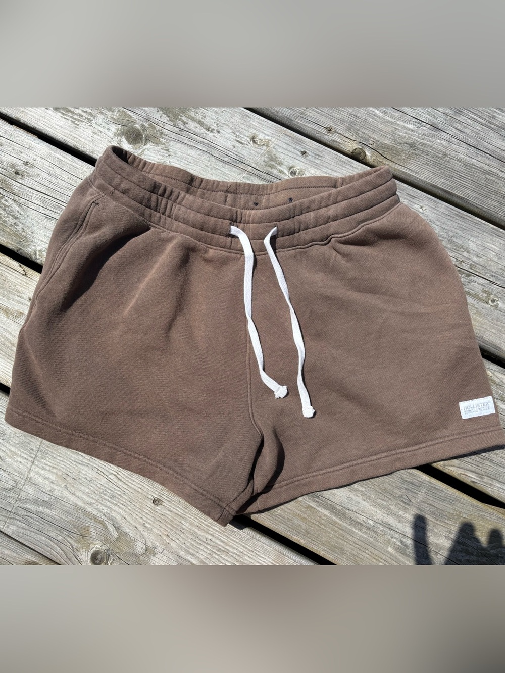 Hollister Women's Brown Drawstring Athletic Shorts